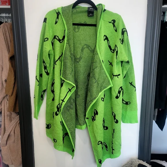 Disney Green Hooded Cardigan with Black Accents - Picture 7 of 15